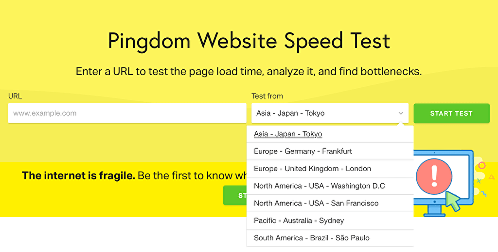 Pingdomのプラットフォーム