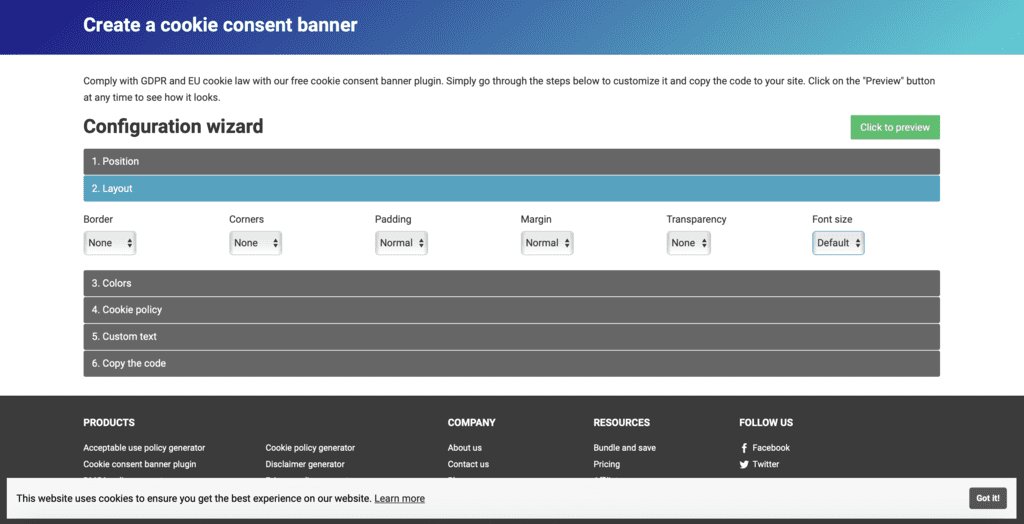 WordPressでクッキーポリシーを表示させる方法2
