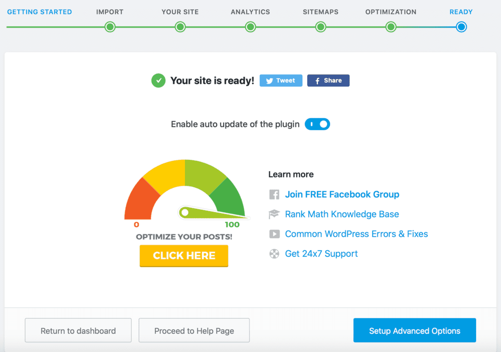 Rank Mathの基本設定完了